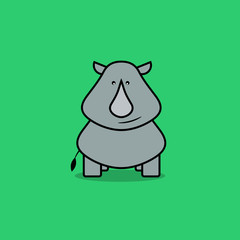 Cute rhino cartoon.