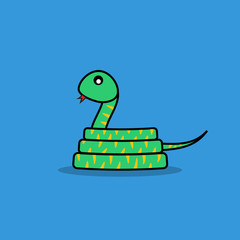 Cute snake cartoon.