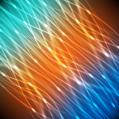 Obraz premium Abstract background of colored neon diagonal lines