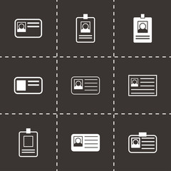 Vector id card icon set
