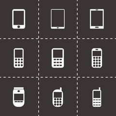 Vector mobile phone icon set