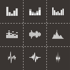 Vector music soundwave icon set