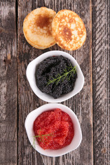 caviar and blinis