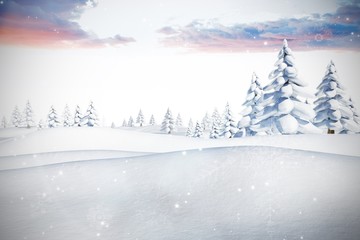 Composite image of snow