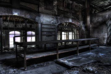 old table at the factory