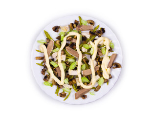 salad with beef tongue