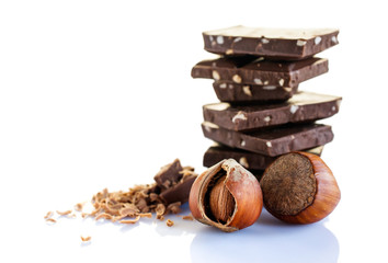 chocolate with hazelnuts