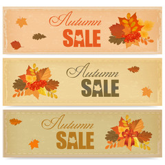 autumn sale banners
