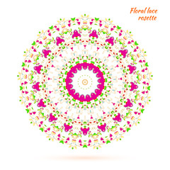 lacy pattern of flowers