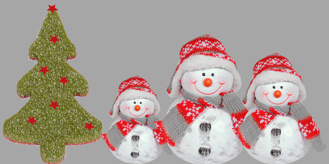 weihnachtsdeko mit schneemann