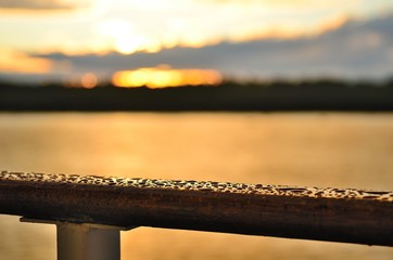 Sunset and drops