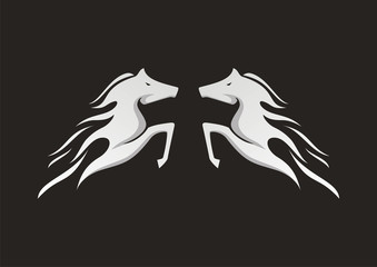 Horse logo abstract vector