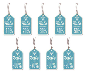 Etiketten Sale Set - Vintage Elch