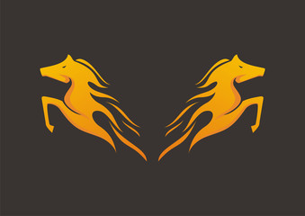 Horse logo abstract vector