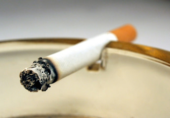 Cigarette and smoke close up