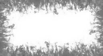 flames  frame on white background