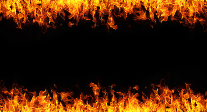 fire on white background