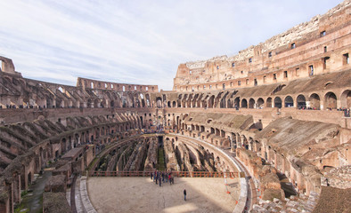 Fototapeta na wymiar Rome Colosseum Interior pano