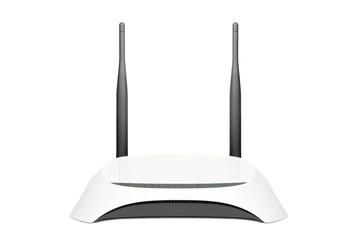Wifi router isolated on white.