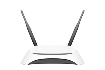 Fototapeta premium Wifi router isolated on white.