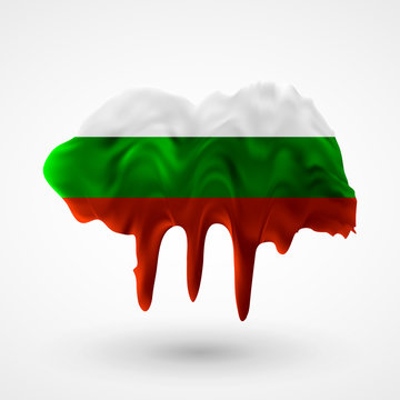 Flag of Bulgaria painted colors