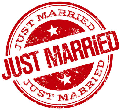 just married stamp