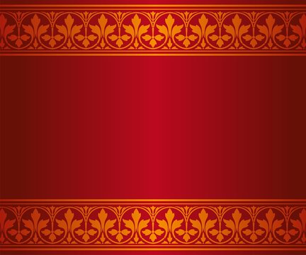 wedding card design, paisley floral pattern , India