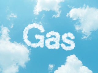 cloud words with design on blue sky background