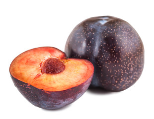 whole plum and half