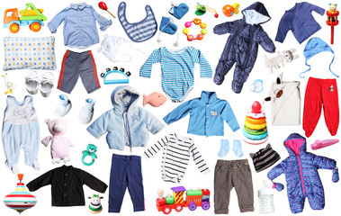 clothes and toys for newborn baby