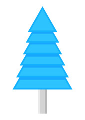 Abstract Blue Christmas Tree