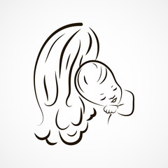Mother and baby sketch