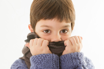 sweet child with scarf