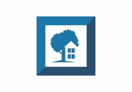 recommend clip art: real estate, home, house project, cube logo vector