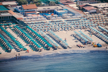 Versilia beach view from above