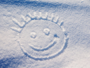 smiley in the snow