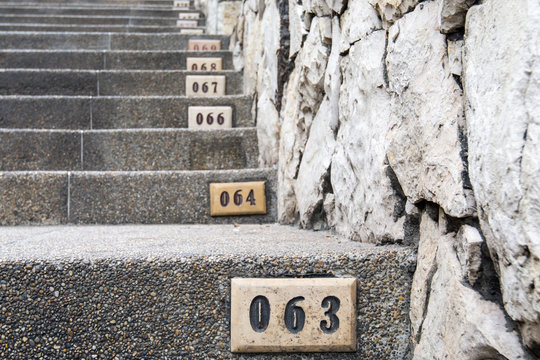 Famous numbered stairs of Las Penas, Guayaquil (Ecuador)