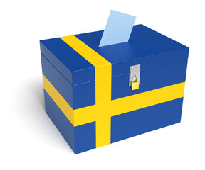 Swedish Flag Ballot Box