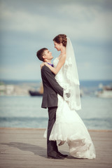 Wedding bride groom loving couple merriage