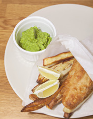 Fish & Chips with mushy peas