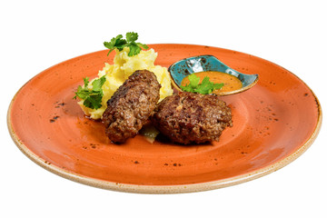 Traditional cutlets with potatoes