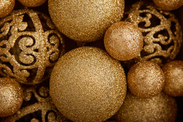 Background of decorative christmas balls