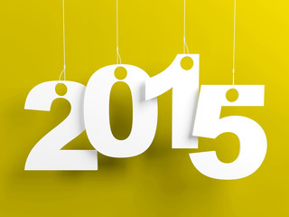 Obraz na płótnie Canvas New Year 2015 Yellow
