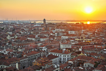 Fototapeta na wymiar View of Venice from the top