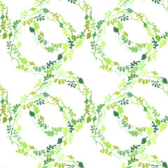 vector seamless pattern with leaves