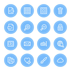 Image viewer web icons set