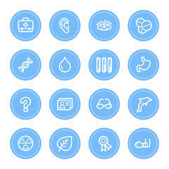 Medicine web icons set