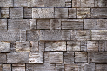 Old wooden square pattern background