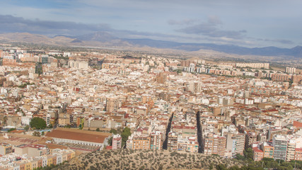 Fototapeta na wymiar Aerial view of Alicante city, Spain
