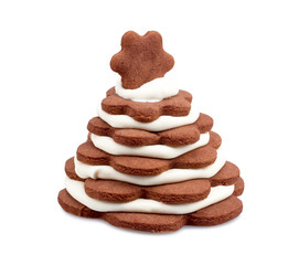 Gingerbread Christmas tree cookie